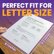 Load image into Gallery viewer, VIOLETTO 3 Mil Self-Adhesive Laminating Sheets 20 Pack, 8.7 x 12.2 Inches Cold Lamination Film for Photos and Documents, No Machine Needed, Crystal Clear Single Sided Vinyl