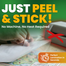 Load image into Gallery viewer, VIOLETTO 5 Mil Self-Adhesive Laminating Sheets 20 Pack, 8.7 x 12.2 Inches Cold Lamination Film for Photos and Documents, No Machine Needed, Crystal Clear Single Sided Vinyl