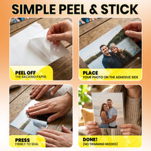 Load image into Gallery viewer, VIOLETTO Self Adhesive Laminating Sheets 4 x 6 inches, 30 Pack, 4mil Thickness, No Heat or Machine Needed, Waterproof, Self Sealing, Easy Peel and Stick, Clear Glossy Finish, Photo/Postcard Size