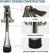 Load image into Gallery viewer, HASHI One Touch Door Stopper, 4Inch Door Stop with a Height-Adjustable Rubber
