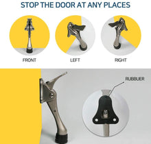 Load image into Gallery viewer, HASHI One Touch Door Stopper, 4Inch Door Stop with a Height-Adjustable Rubber