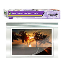 Load image into Gallery viewer, HA SHI Adhesive Self Laminating Roll Sheets (12 inch x 16.4FT) Long Size, Laminate Paper, Clear Contact Paper