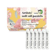 Load image into Gallery viewer, HA SHI (White 6 Sticks) Oil Non Toxic Soft Oil Pastels for Kids, Artists, Beginners, Students, Adults