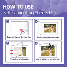 Load image into Gallery viewer, HA SHI Adhesive Self Laminating Roll Sheets (12 inch x 16.4FT) Long Size, Laminate Paper, Clear Contact Paper