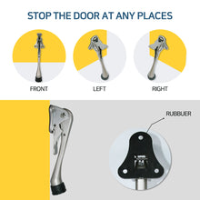 Load image into Gallery viewer, HASHI One Touch Door Stopper, 4Inch Door Stop with a Height-Adjustable Rubber