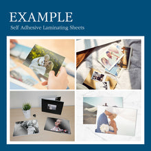 Load image into Gallery viewer, VIOLETTO 4 Mil Self-Adhesive Laminating Sheets 20 Pack, 8.7 x 12.2 Inches Cold Lamination Film for Photos and Documents, No Machine Needed, Crystal Clear Single Sided Vinyl
