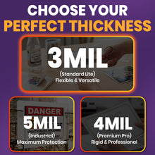 Load image into Gallery viewer, VIOLETTO 3 Mil Self-Adhesive Laminating Sheets 20 Pack, 8.7 x 12.2 Inches Cold Lamination Film for Photos and Documents, No Machine Needed, Crystal Clear Single Sided Vinyl
