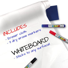 Load image into Gallery viewer, [HASHI] (White/Clear-17.3 x 78 inch (6.5 Feet)) Dry Erase Board StickerBoard Alternative / free shipping Within 7 days of delivery
