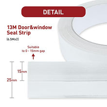 Load image into Gallery viewer, HA SHI 2pack 43Feet Five Blades Silicone Seal Strip,Self Adhesive Seal Strip for Windows and Doors,Soundproofing,Windproof,Dustproof, Stronger Stickiness(Transparent,25MM)
