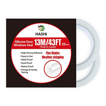 Load image into Gallery viewer, HA SHI 2pack 43Feet Five Blades Silicone Seal Strip,Self Adhesive Seal Strip for Windows and Doors,Soundproofing,Windproof,Dustproof, Stronger Stickiness(Transparent,25MM)
