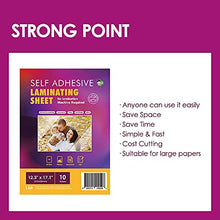 Load image into Gallery viewer, HA SHI (12 x 17 Inch, 10 Sheets) Self Adhesive Laminating Sheets. menu Size, Plastic Paper, A3 Size 12 x 17 Inch
