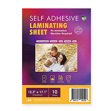Load image into Gallery viewer, HA SHI (12 x 17 Inch, 10 Sheets) Self Adhesive Laminating Sheets. menu Size, Plastic Paper, A3 Size 12 x 17 Inch
