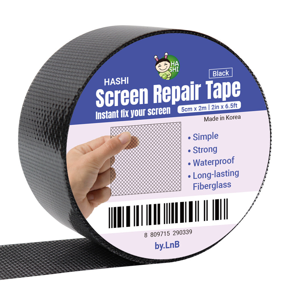 [HASHI] (Black/Grey) (2 inch x 6.5~15 Feet) screen repair tape / free shipping Within 7 days of delivery